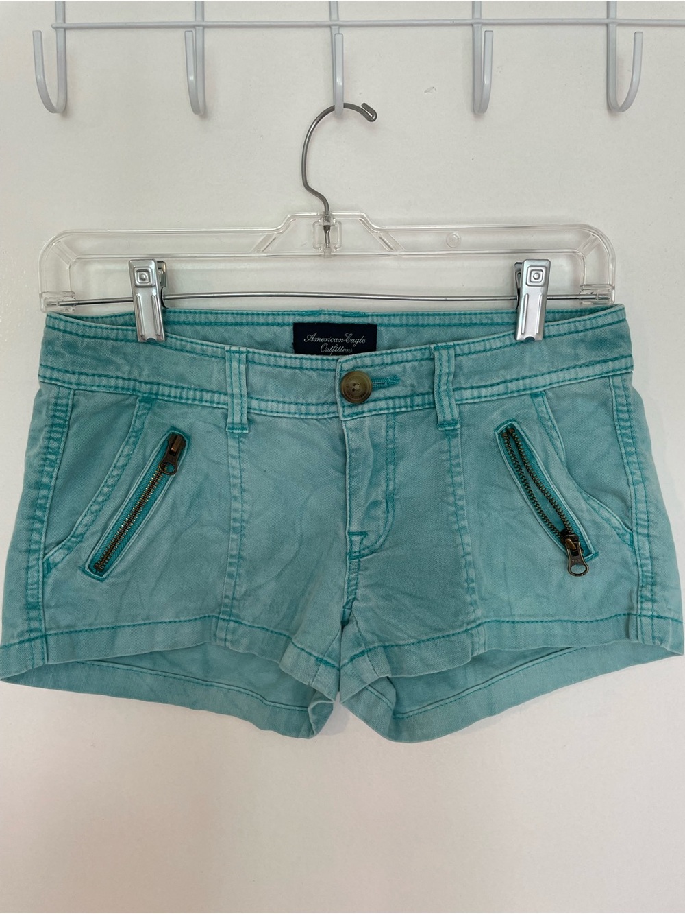 American Eagle Outfitters Teal Blue Denim Short Shorts